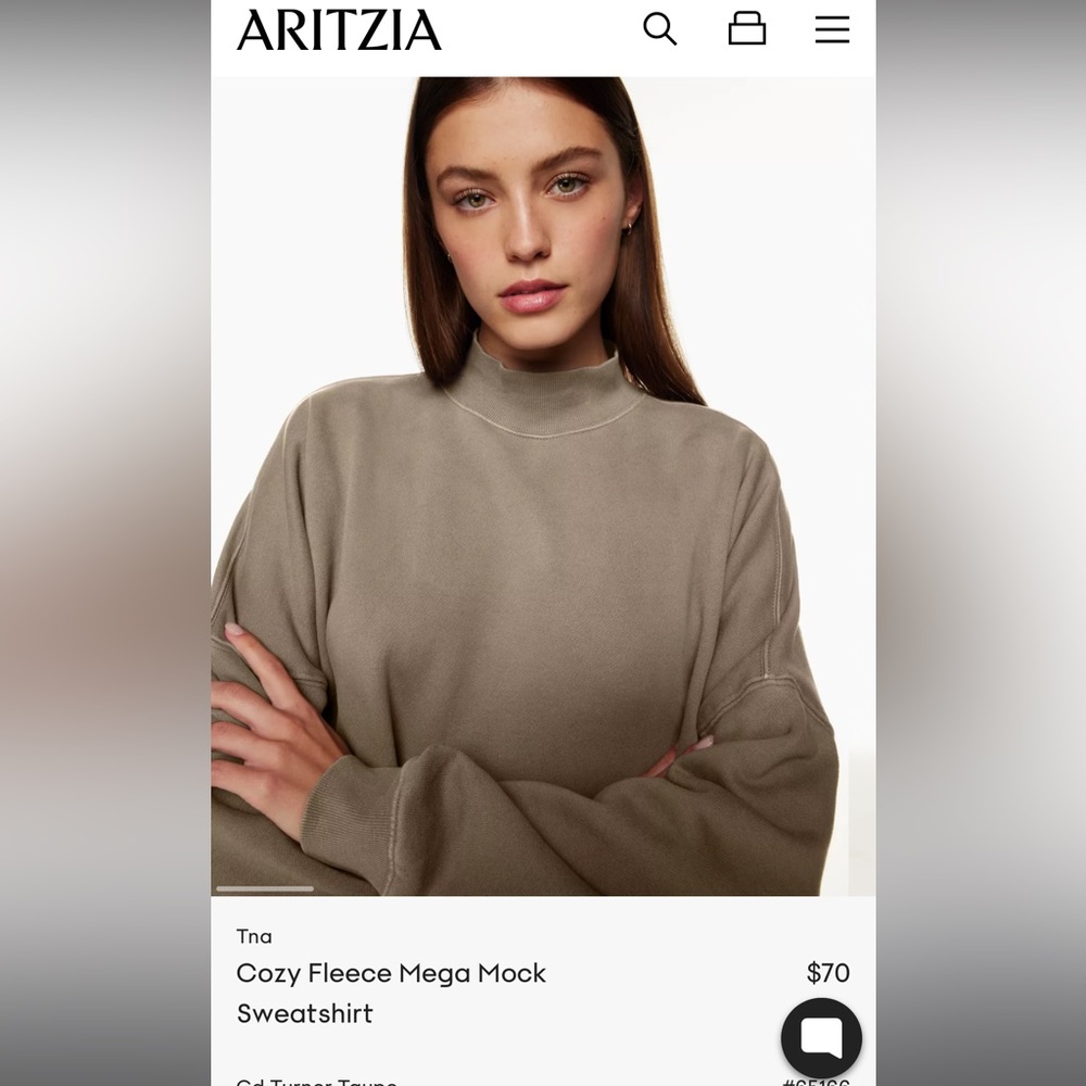 Aritzia mock sweatshirt